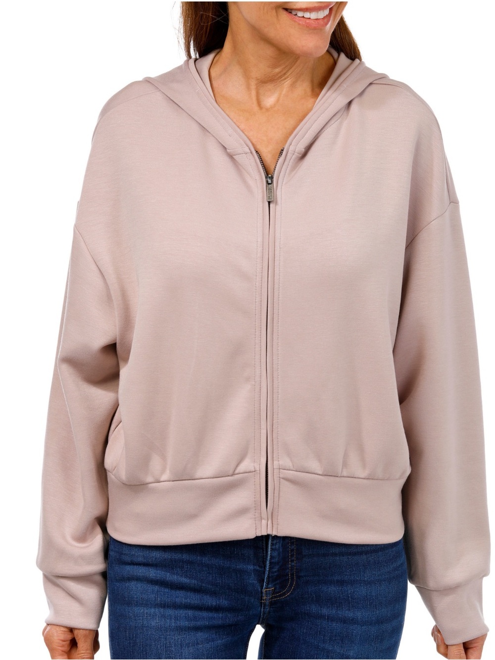 NWT Jason Wu Hooded Full-Zip Jacket - Dusty Mauve Size XS